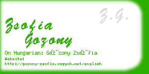 zsofia gozony business card